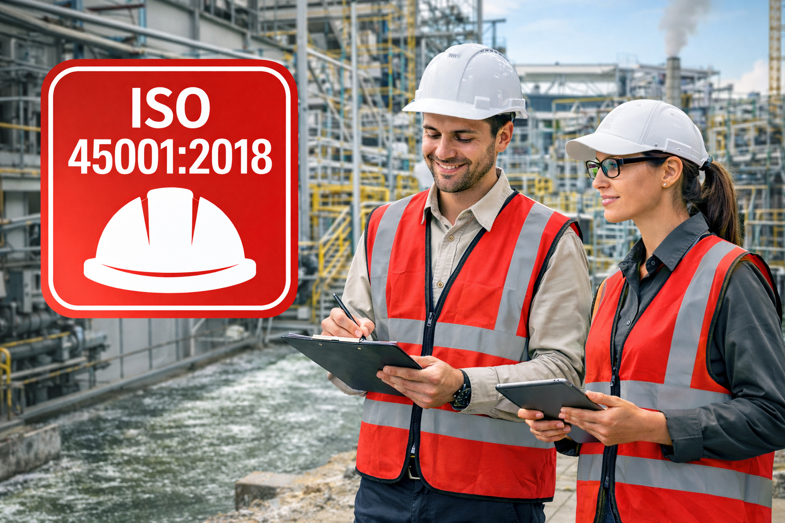 Certificación ISO 45001 en Panamá – Auditores evaluando seguridad y salud en el trabajo